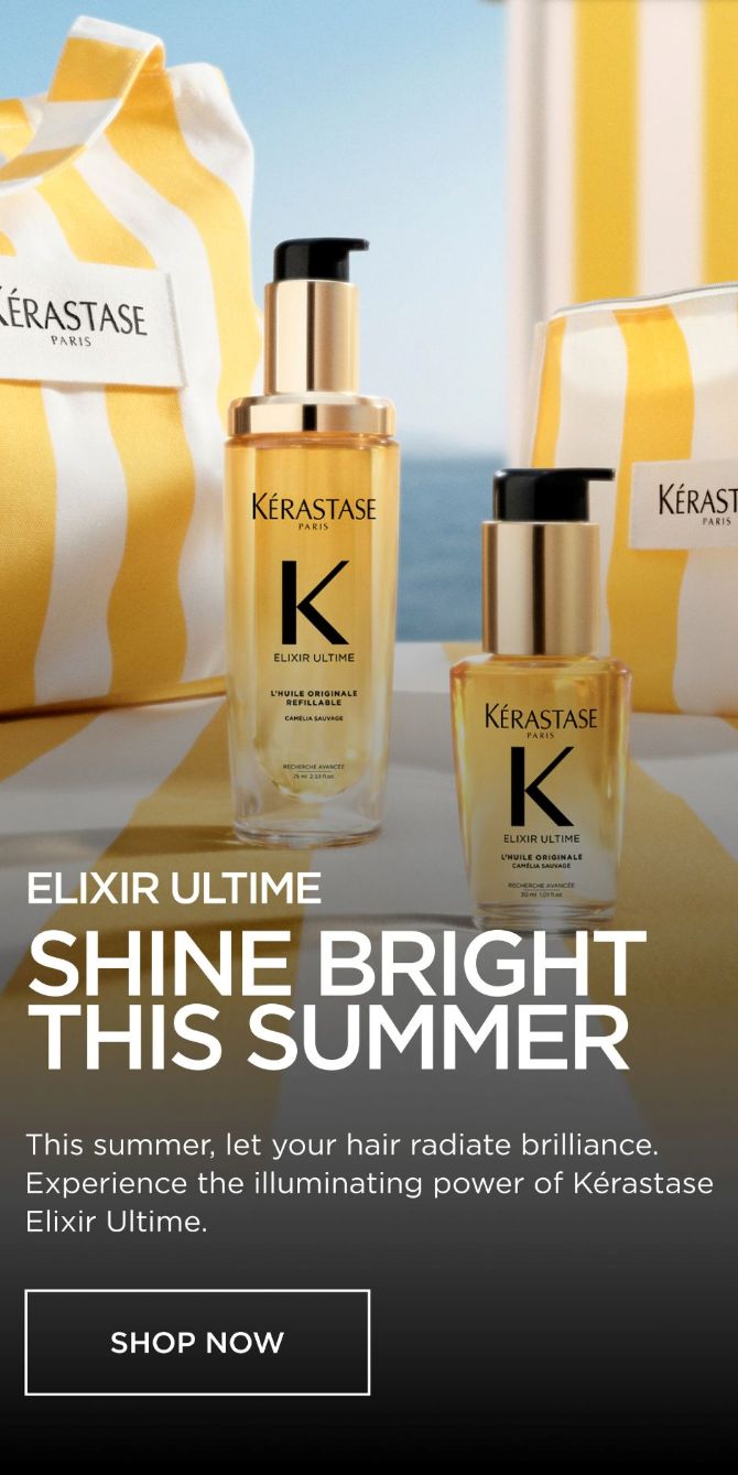 shine bright this summer, klet your hair radiate brilliancewith the illuminating power of Elixir Ultime